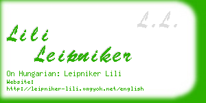 lili leipniker business card